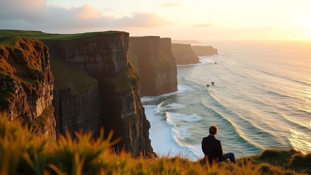 Sweeping clifftop views over the Atlantic Ocean at Old Head of Kinsale